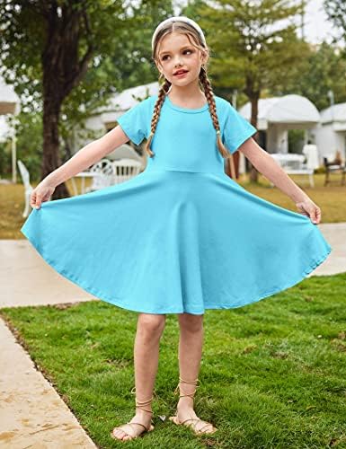 Arshiner Girls Basic Swing Dress - Casual Stylish