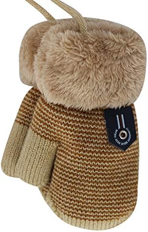 ORVINNER Winter Sherpa Lined Mittens for Babies