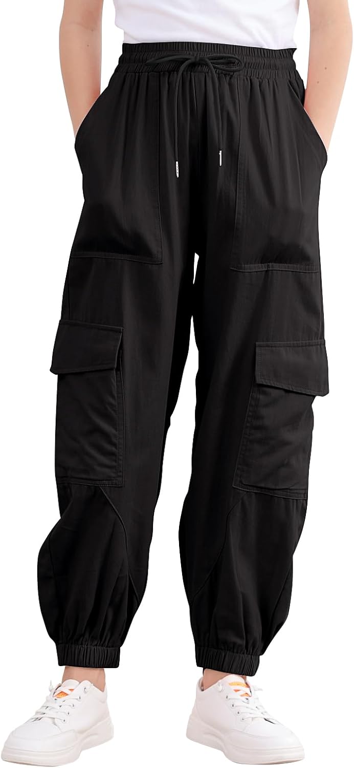 Kimoda Girls Cargo Pants Lightweight - Elastic Waist