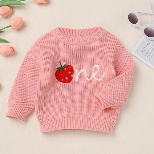 AWIBMK 1st Birthday Knit Sweater for Toddler Girls Boys