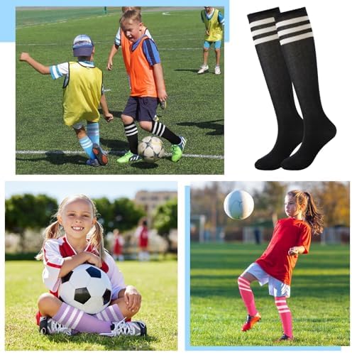 BONANGEL Kids Youth Soccer Socks Boys Girls Stretchy Warm