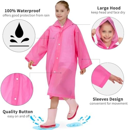 Opret 2-Piece Reusable Rain Coats for Kids