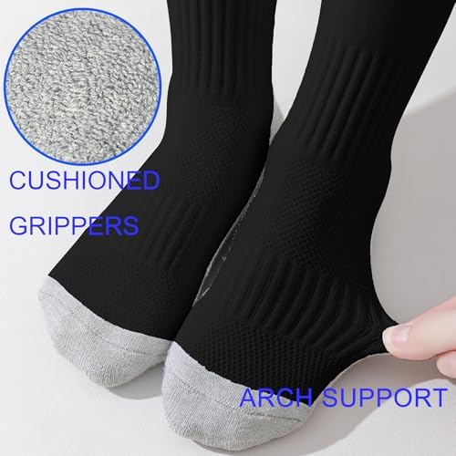Coziwill Kids Soccer Socks - Non-Slip Breathable Cushioned for Kids