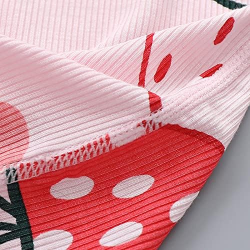 Bright Fun Summer Girl Pajamas Strawberry Pattern