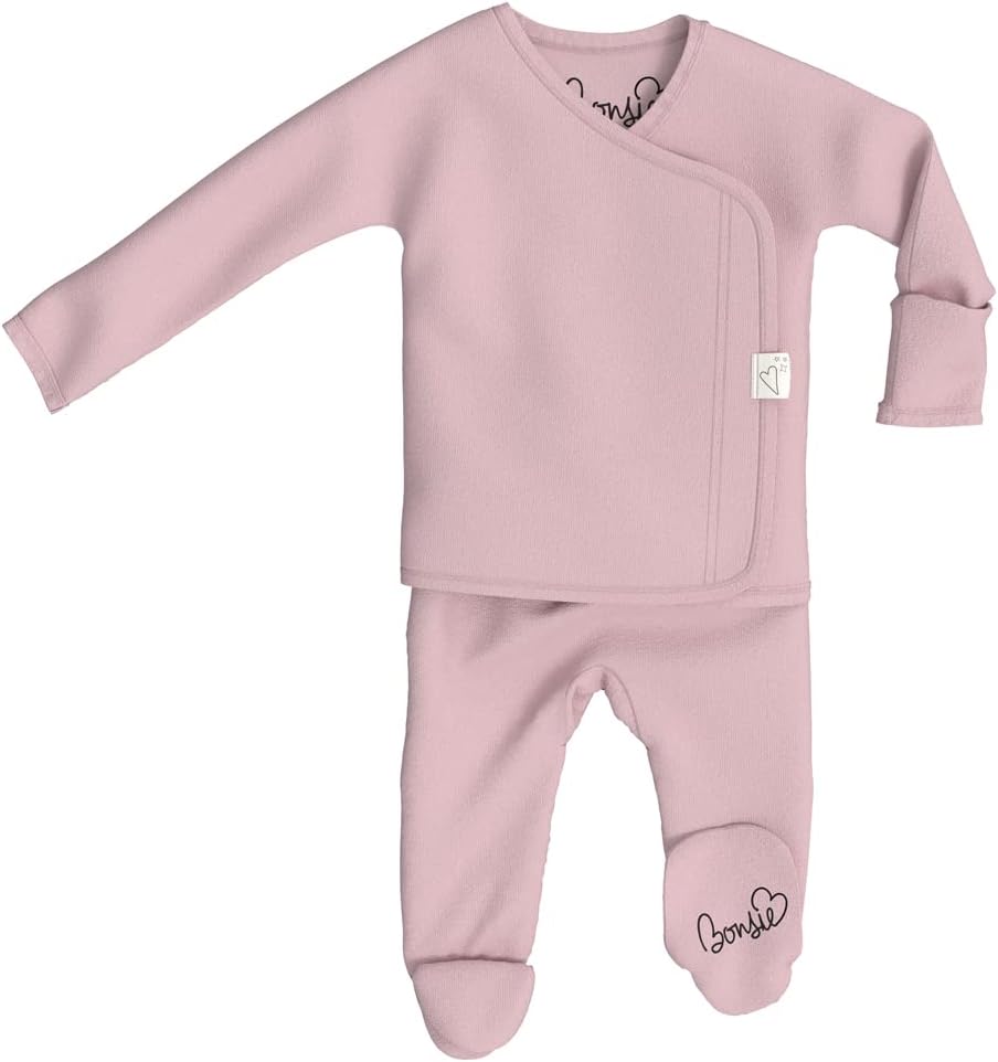 Bonsie Skin to Skin Footed One-Piece Dress in Pink with Peonies