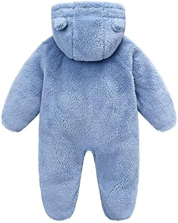 0-3 Months Baby Girl Winter Footed Romper Set