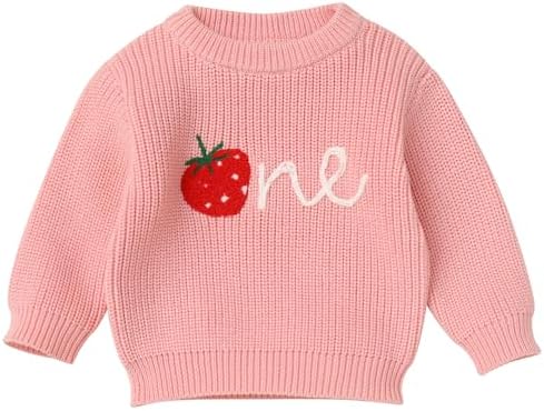 AWIBMK 1st Birthday Knit Sweater for Toddler Girls Boys