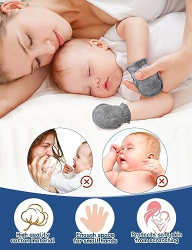ZURLEFY Cute Baby mittens newborn no scratch gloves