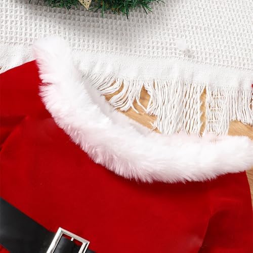 Christmas Baby Furred Border Dress Set for Boys and Girls