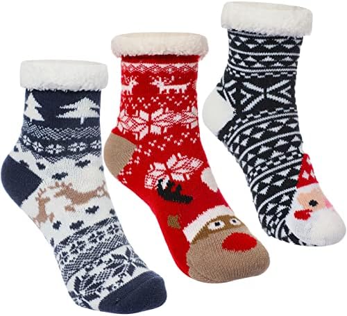 3-Pair Caudblor Slipper Socks for Kids