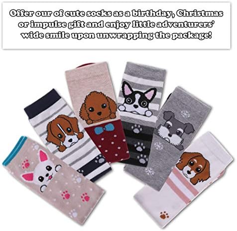 FNOVCO Girls Knee High Socks - Cute Animal Patterns