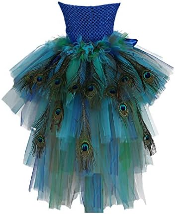 Fancy Peacock Feathers Pageant Tutu Dress for Girl