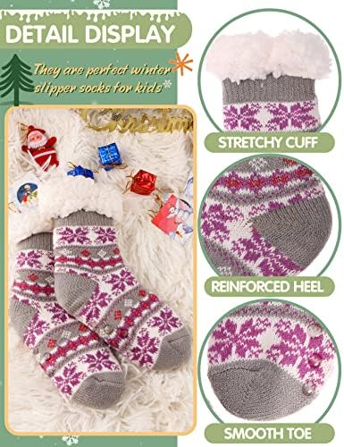 Perfectly Fuzzy Winter Slipper Socks for Kids