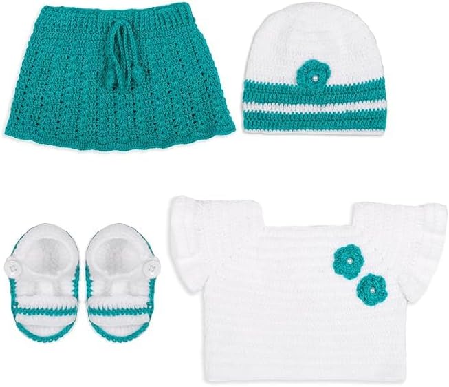 Woolen Kids Winter Set crochet-cropped sweater with