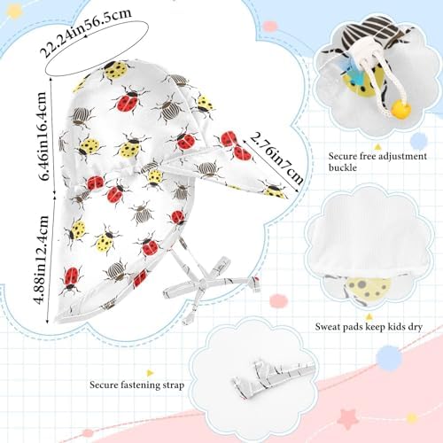 Pigsaly Beetle Ladybug Insects Toddler Sun Hat