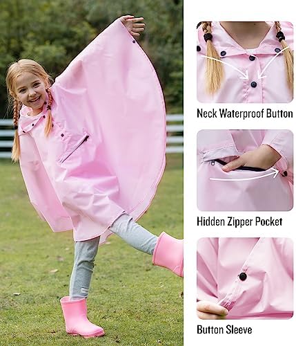 Saphi Rose Lightweight Kids Rain Jacket