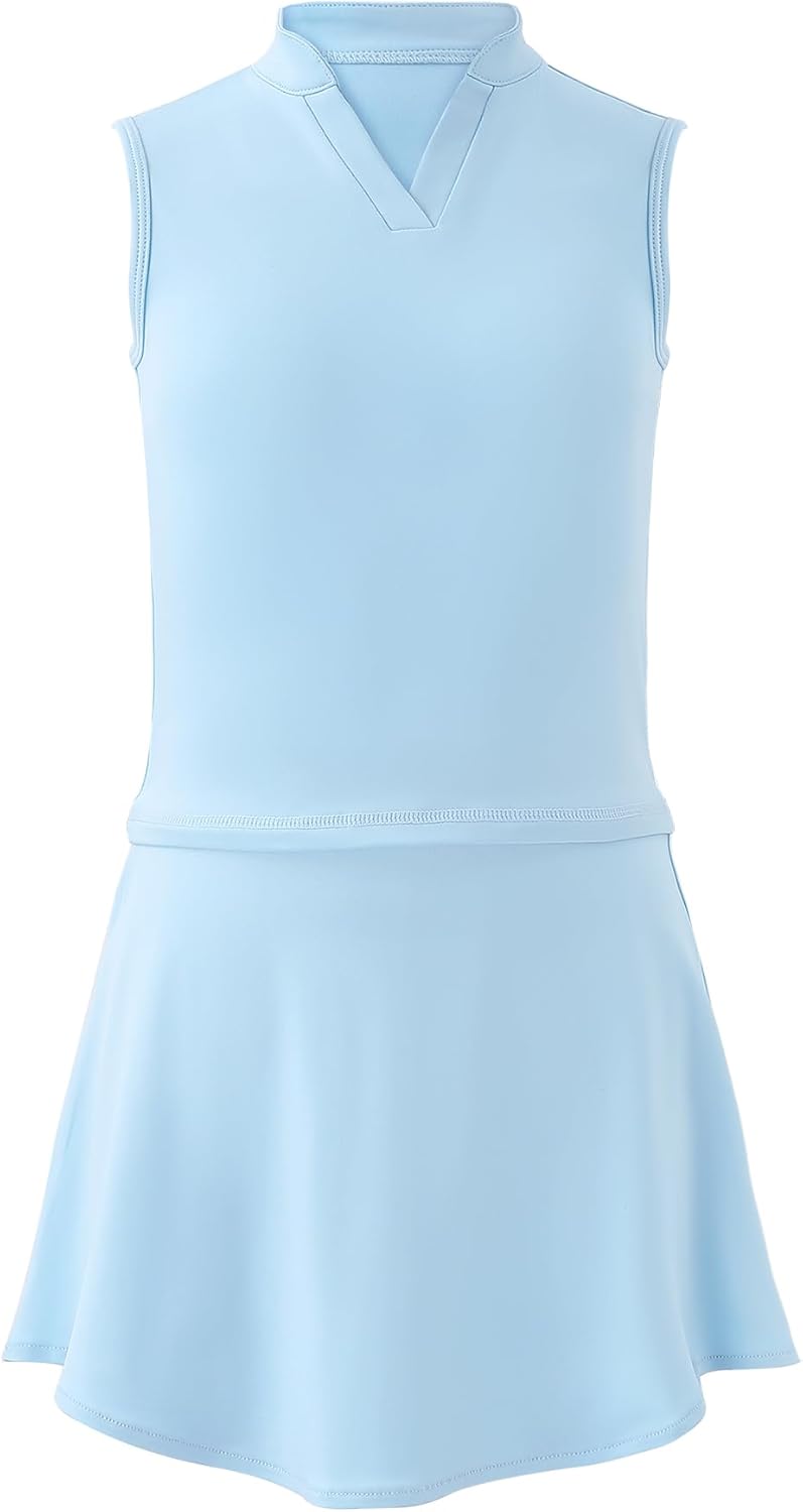 LionJIE Kids Girls Tennis Golf Dress Outfit