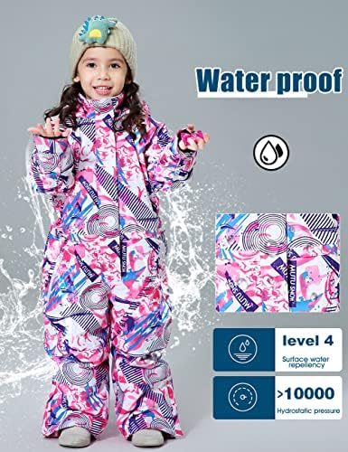 YEEFINE - One-Piece Winter Snowsuit for Kids Adults - Waterproof Windproof