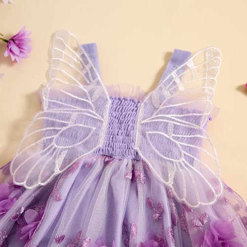 ZINTAOZT Princess Butterfly Wing Dress for Toddler Baby Girl