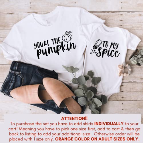 Custom-Printed Thanksgiving Mommy Daddy MatchingYoure The Pumpkin To My Spice Spotts