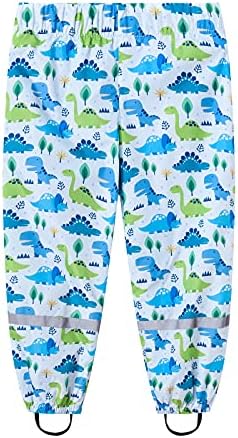 Cartoon Dinosaur Print Rain Pants