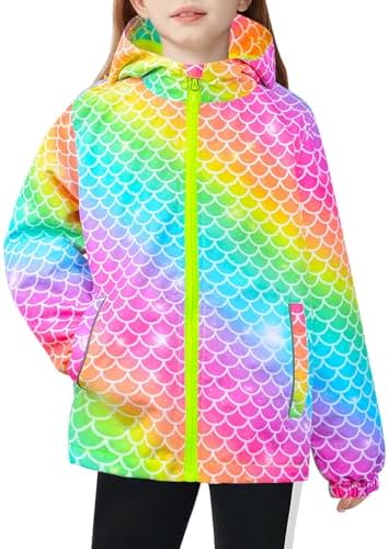 MaciRept Girls Waterproof Hooded Fleece Lined Jacket
