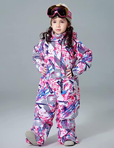 YEEFINE - One-Piece Winter Snowsuit for Kids Adults - Waterproof Windproof