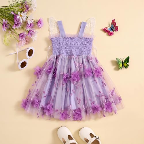ZINTAOZT Princess Butterfly Wing Dress for Toddler Baby Girl