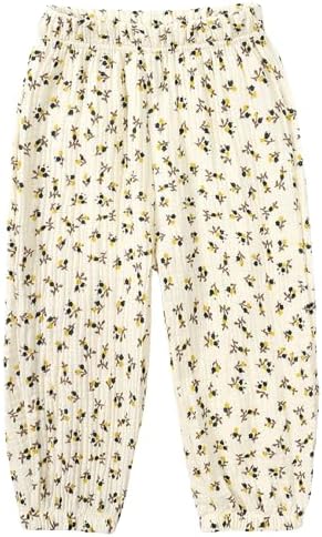 EISHOW Toddler Cotton Linen Long Pants for Baby Girls