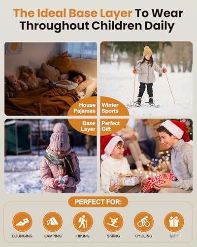 Songcode Thermal Underwear for Kids Base Layer Ski Set