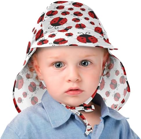 Cute Red Ladybugs Bucket Hat for Toddlers Kids