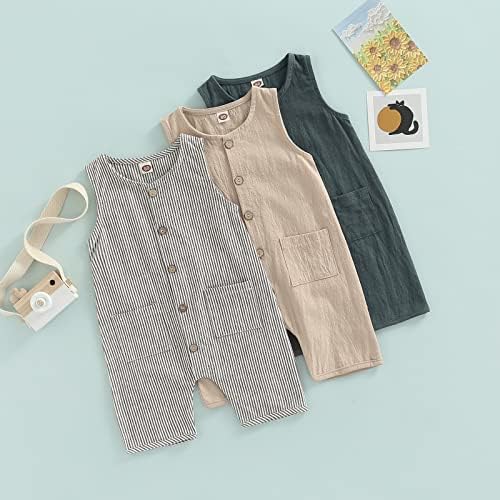 Mubineo Summer Linen Romper Jumpsuit for Baby
