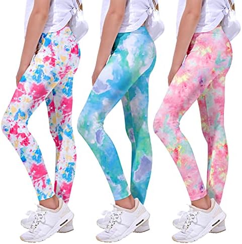 Quedoris Girls Printed Leggings Yoga Pants Multipack Ages 3-13