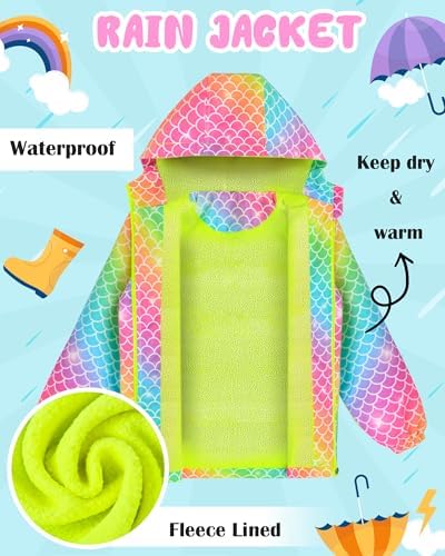 MaciRept Girls Waterproof Hooded Fleece Lined Jacket