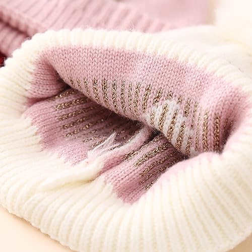 Surakey Baby Knitted Hat with Pompom Winter Beanie for Newborns