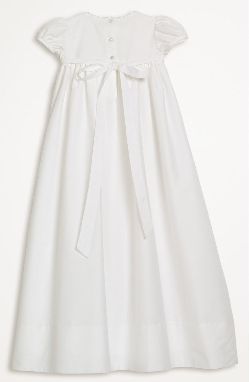 Elegant 34-inch Heirloom Christening Gown for Baby Girls