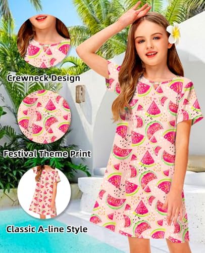 Girls Hawaiian T-shirt Dress 5-14 Years