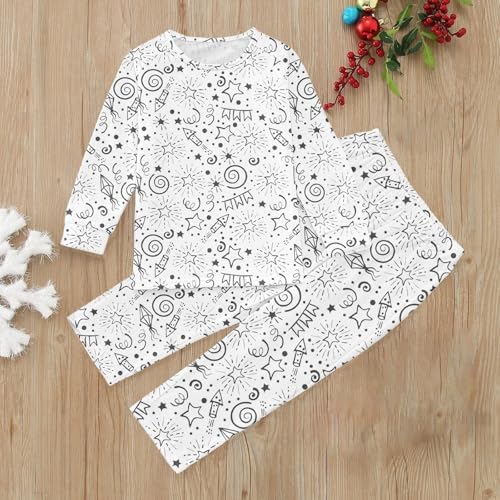Qfajcp DIY Hand Painted Pajama Set Cute Funny Floral Print Pullover Robe