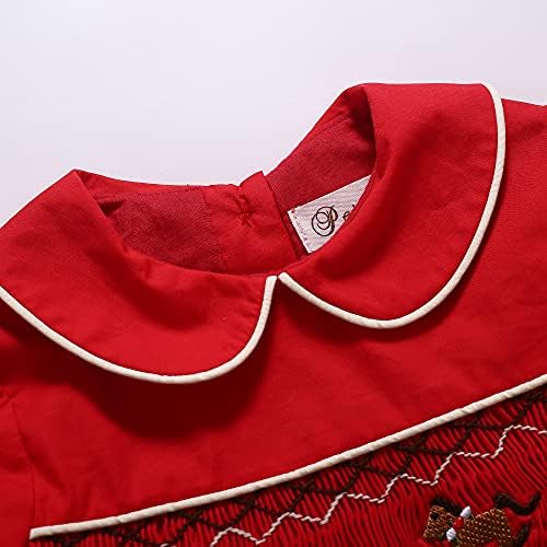 Pettigirl - Festive Red Smocked Dress for Girls Boys - Special Occasion Outfit