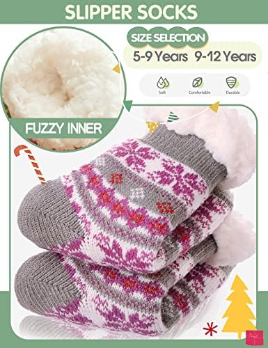 Perfectly Fuzzy Winter Slipper Socks for Kids