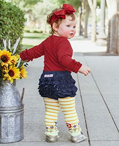 RuffleButts Ruffled Woven Bloomer for Baby Girls Soft Cute