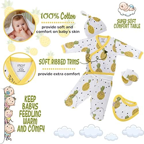 Adorable 5-Piece Baby Layette for 0-3M