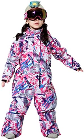 YEEFINE - One-Piece Winter Snowsuit for Kids Adults - Waterproof Windproof