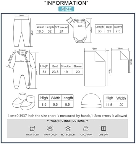 Ecojoy Unisex Newborn Layette Set 22 Piece Baby Essentials