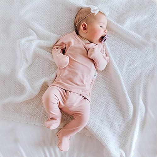 Bonsie Skin to Skin Footed One-Piece Dress in Pink with Peonies