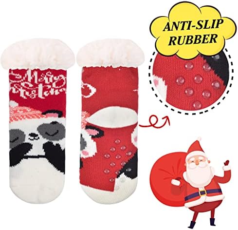 FENELY 3 Pairs Kids Slipper Socks