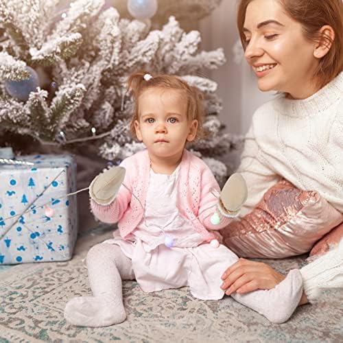 Hicdaw 2 Pairs Baby Mittens Soft Warm and Stylish for Newborns