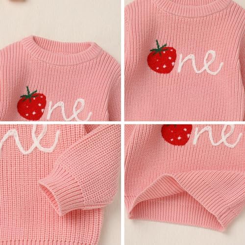 AWIBMK 1st Birthday Knit Sweater for Toddler Girls Boys