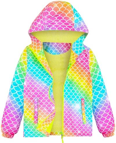 MaciRept Girls Waterproof Hooded Fleece Lined Jacket