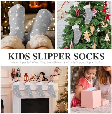 KFUBUO Kids Slipper Socks Non-Slip Warm Fuzzy Perfect Gift for Kids